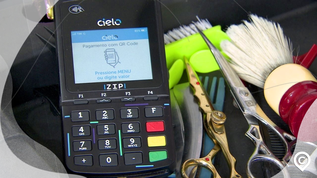 máquina de cartão cielo em destaque
