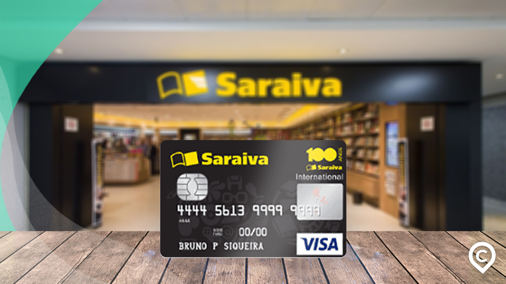 cartão de loja livraria saraiva