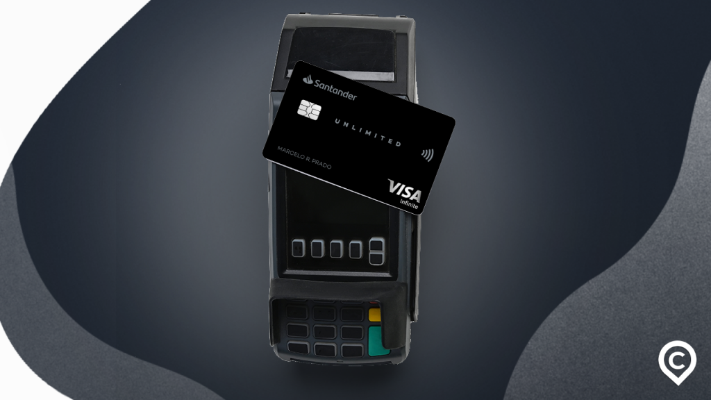 maquineta com cartão santander unlimited black