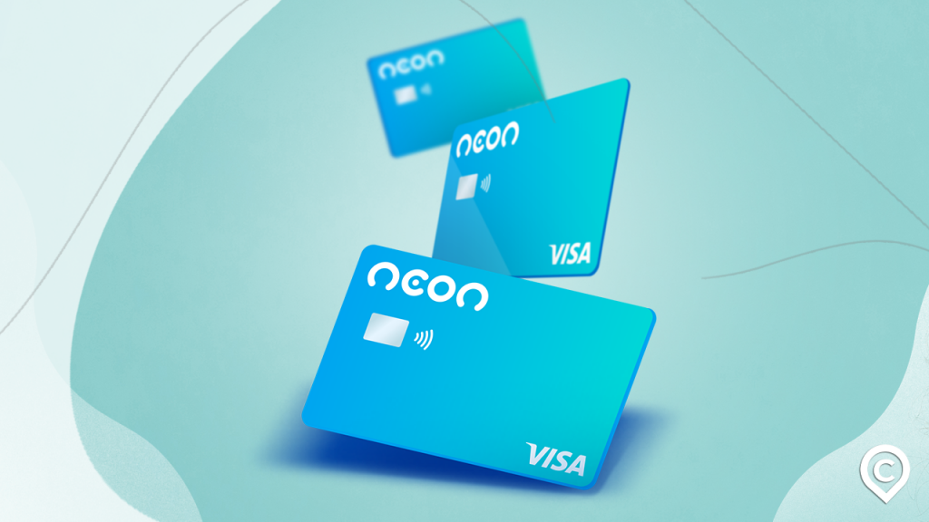 cartão neon para desempregado