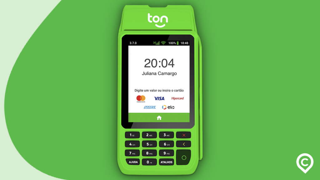 máquina de cartão stone modelo ton 