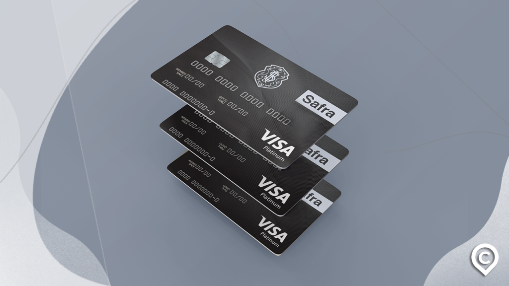 três cartões safra visa