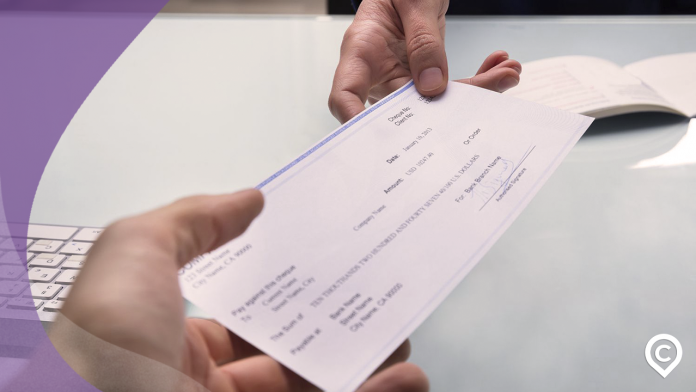 pagamento com cheque administrativo