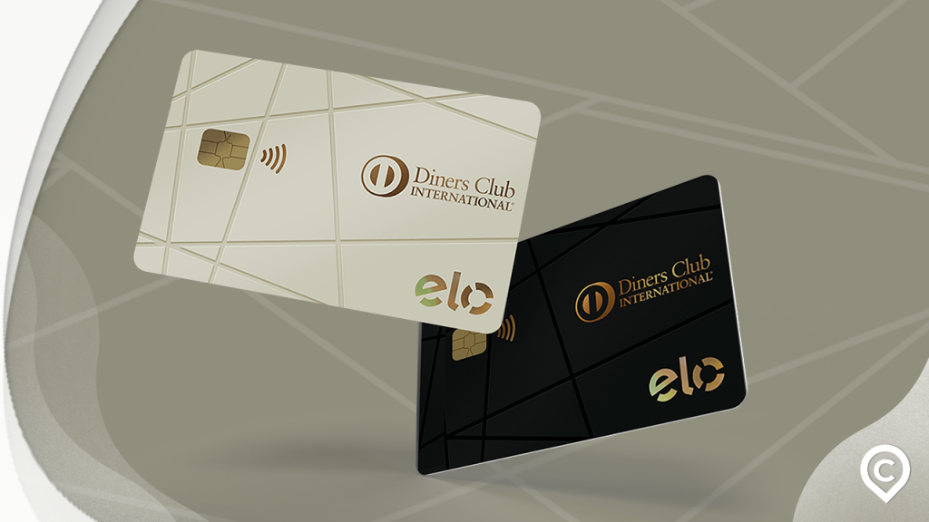 dois cartões de bandeira diners club em destaque