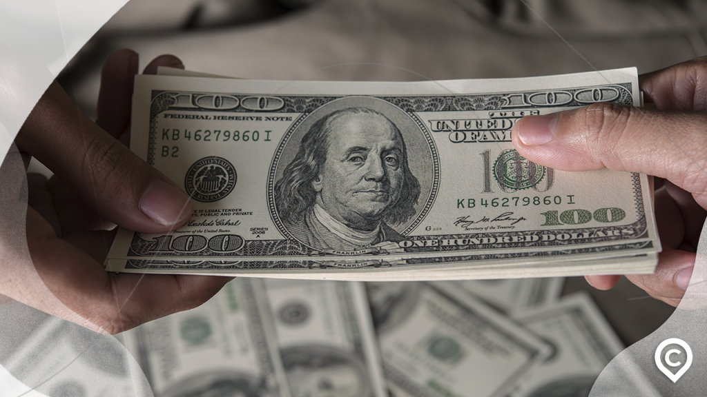 notas de dólar americano