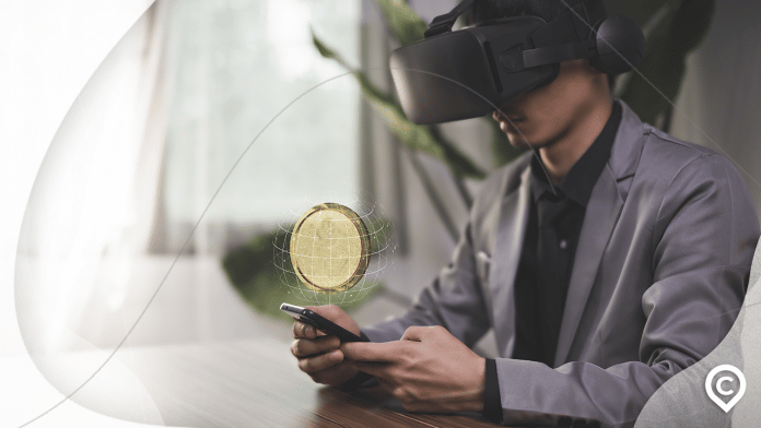 homem investindo em criptomoedas do metaverso