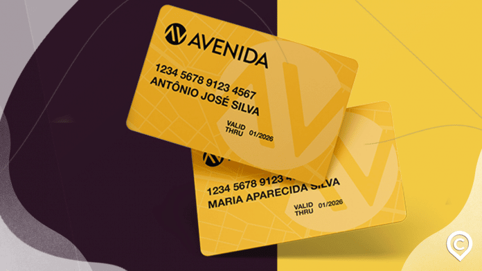 dois cartões avenida em destaque